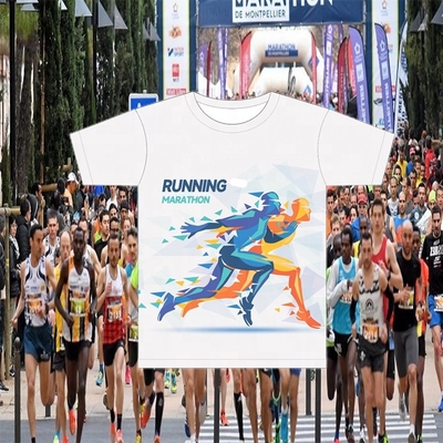 kupować Maraton Sublimacja Drukowane koszulki sportowe Crewneck Dri Fit Sublimacja koszulka online manufacture