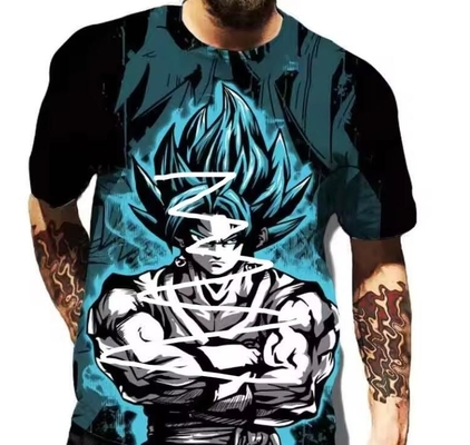 kupować Anime Goku Sublimacja Drukowane koszulki Krótkie rękawy Szorty online manufacture