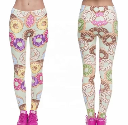kupować Pocie Wicking Pączka Drukowanie Niestandardowe Leggings do jogi 92% Poliester 8% Spandex online manufacture