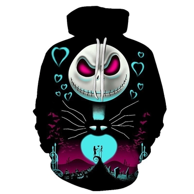 kupować Halloween Skull Jack Drukowany 3D Drukowany Hoodie Komfortowy online manufacture