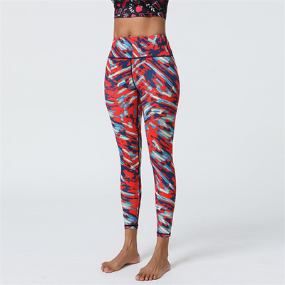 kupować Sprzedaż hurtowa European Size S-XL Pantalony do jogi Wysoka talię Krawaty podnoszące tyłki Leggings do jogi Drukowane Leggings fitness dla kobiet online manufacture