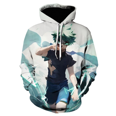 Graficzne Sublimacja Drukowanie Hoodie Anime Woven Plain Dye Sublimacja Sweatshirts
