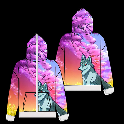 Wielostronny cyfrowy 3D Sublimacja Zip Up Hoodie All Over Druk na żądanie Lekkie