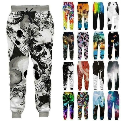 Niestandardowy poliester Sublimacja 3D Drukowane Joggers Pantalony Casual Pantalony Sport Sweat Pants