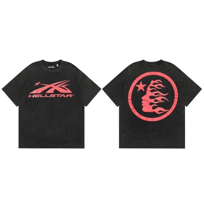 Gothic casual luźny T-shirt Harajuku trend uliczny mężczyźni i kobiety spersonalizowane drukowanie rock anime punk