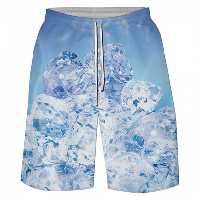 Niestandardowe logo Latem Sandy Beach Blank 100% Polyester Designer Inspired Ice Drukowane męskie szorty z kieszeniami