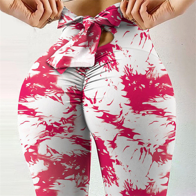 Sprzedaż hurtowa kobiet Fitness Leggings wysokiej talii Leggings drukowane Leggings Sport Seamless Yoga Tie Dye Leggings