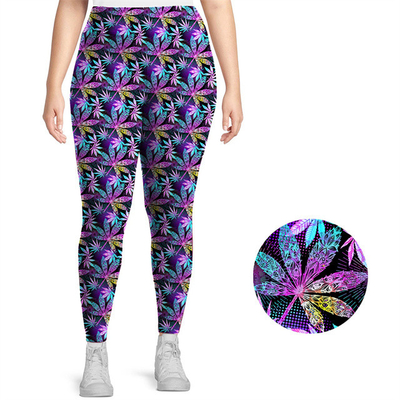 Niestandardowe spodnie plus wielkość Wysoki pas Fitness Sport Wear Spandex Tkanina masło Miękkie kobiety Jogga Leggings do treningu