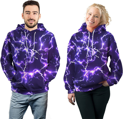 Unisex Nowość dla mężczyzn Hoodies Cool Lightning Grafic Hoody Fleece Pullover Hooded Sweatshirts